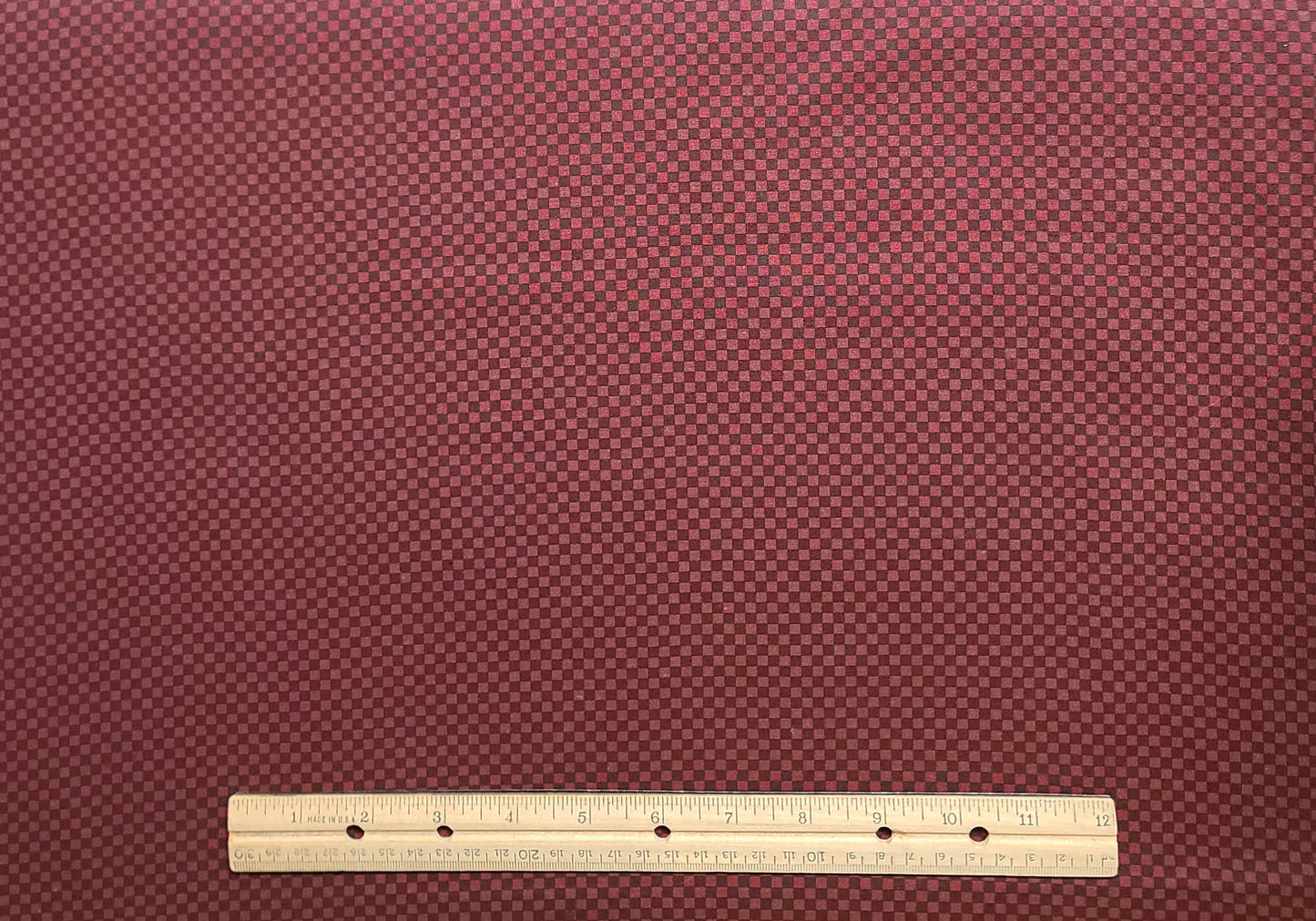 St Nicole Designs and Benartex Inc - Dark Red and Dark Brown Check Fabric