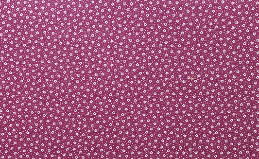 EOB - Cranston Printworks the Cloth Company - Wine Colored Fabric / White Flower Print