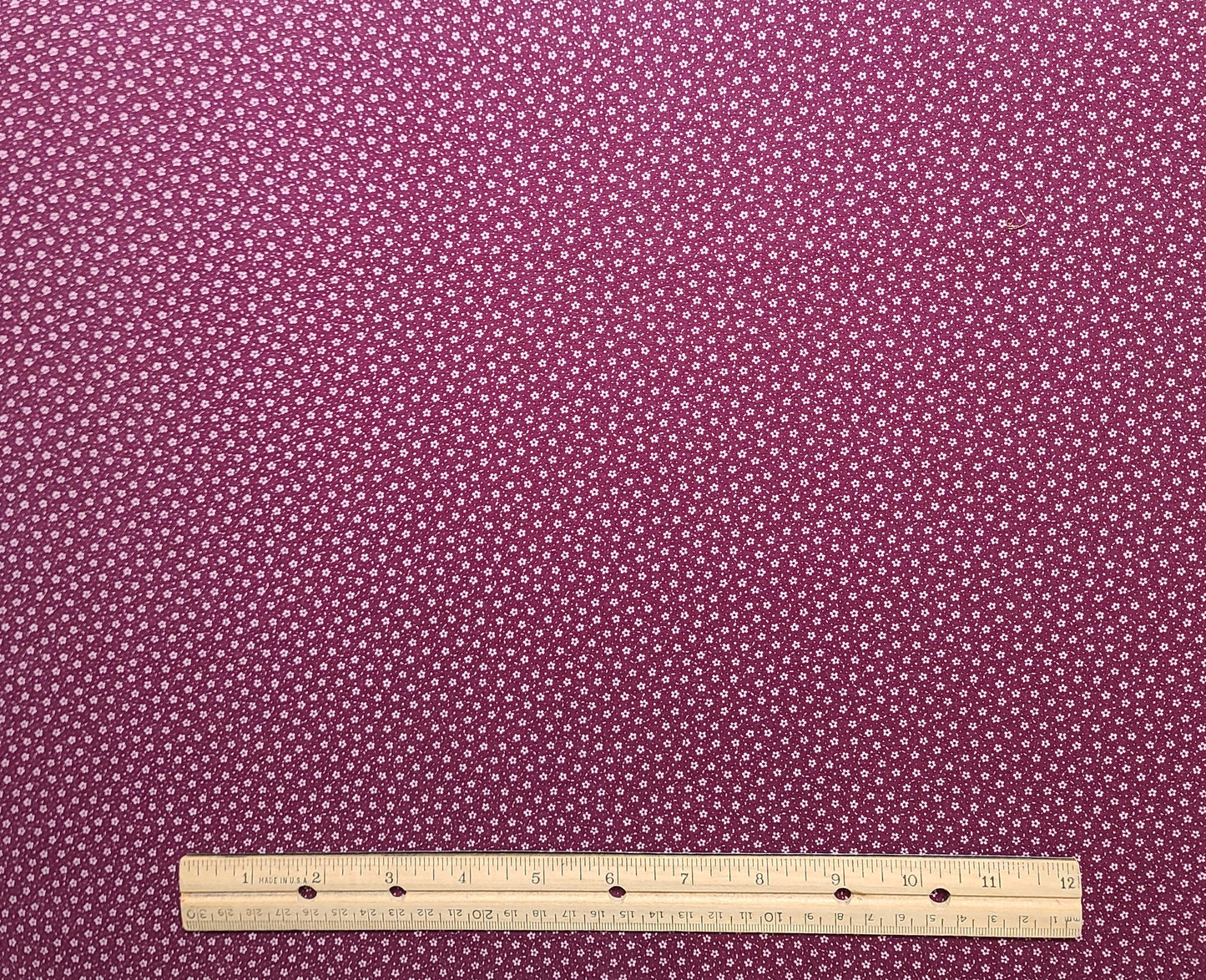 EOB - Cranston Printworks the Cloth Company - Wine Colored Fabric / White Flower Print