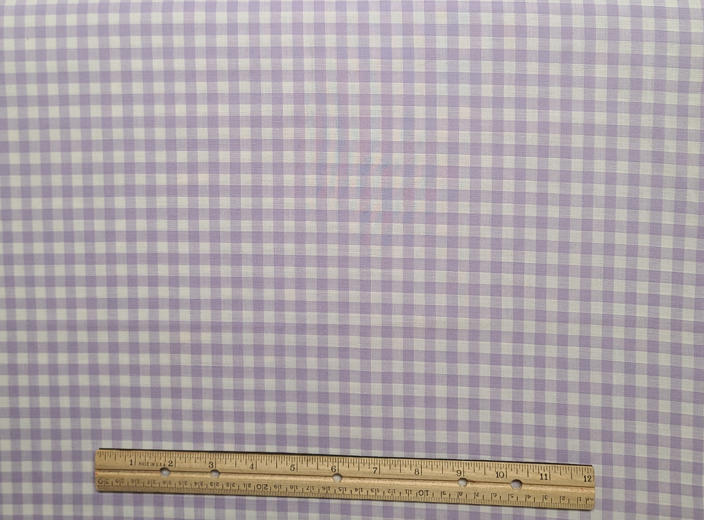 EOB - Vintage 36" WIDE Lavender and White Gingham Fabric