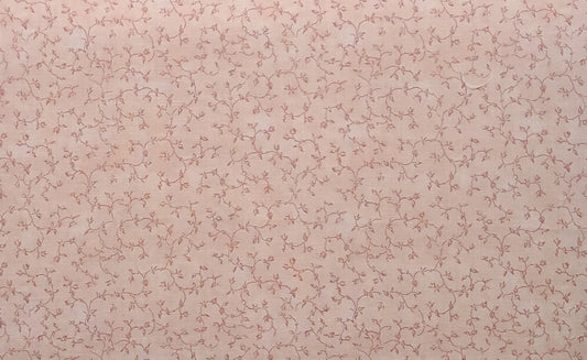 EOB - Moda by Robyn Pandolph - Pink Tonal Fabric / Dark Pink Flower, Vine Print