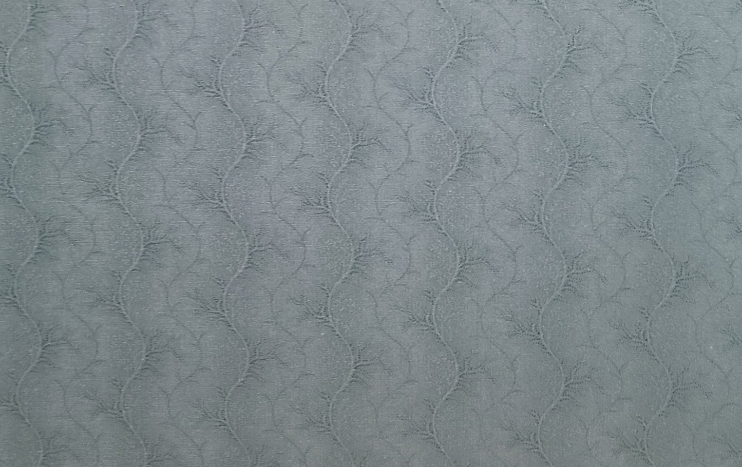 EOB - Dark Green Tonal Vertical Vine Stripe (Parallel to Selvage) Fabric - Selvage to Selvage Print