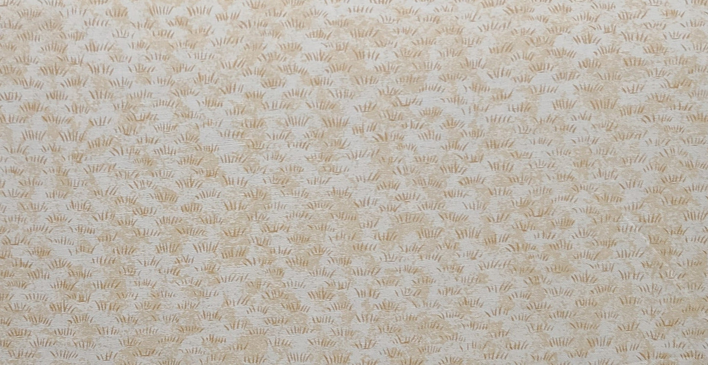 EOB - Mumms the Word by Debbie Mumm for SSI - Cream Fabric / Tan "Grass" Print