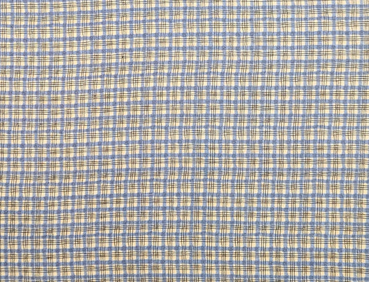 EOB - Mumms the Word by Debbie Mumm for SSI - Gold, Blue, Black Plaid Fabric