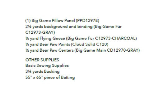 FREE PATTERN - Big Game Pillow Panel Quilt by Riley Blake Designs