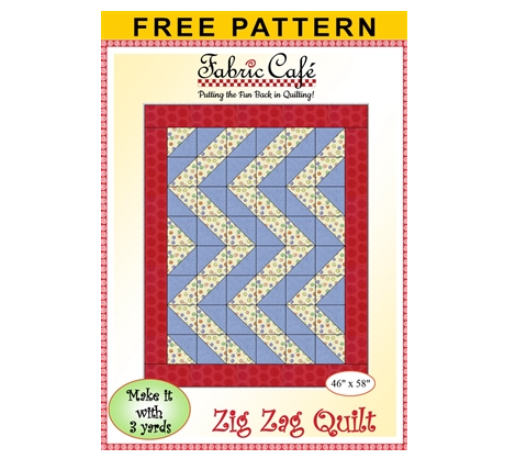 FREE PATTERN - Fabric Cafe - Zig Zag Quilt