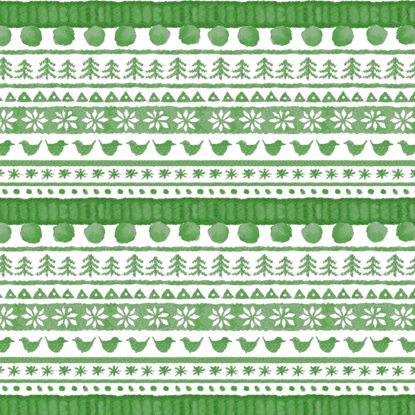 Warm Wishes by Hannah Dale of Rendale Designs for Maywood Studio - Sweater Stripe Fabric - Green