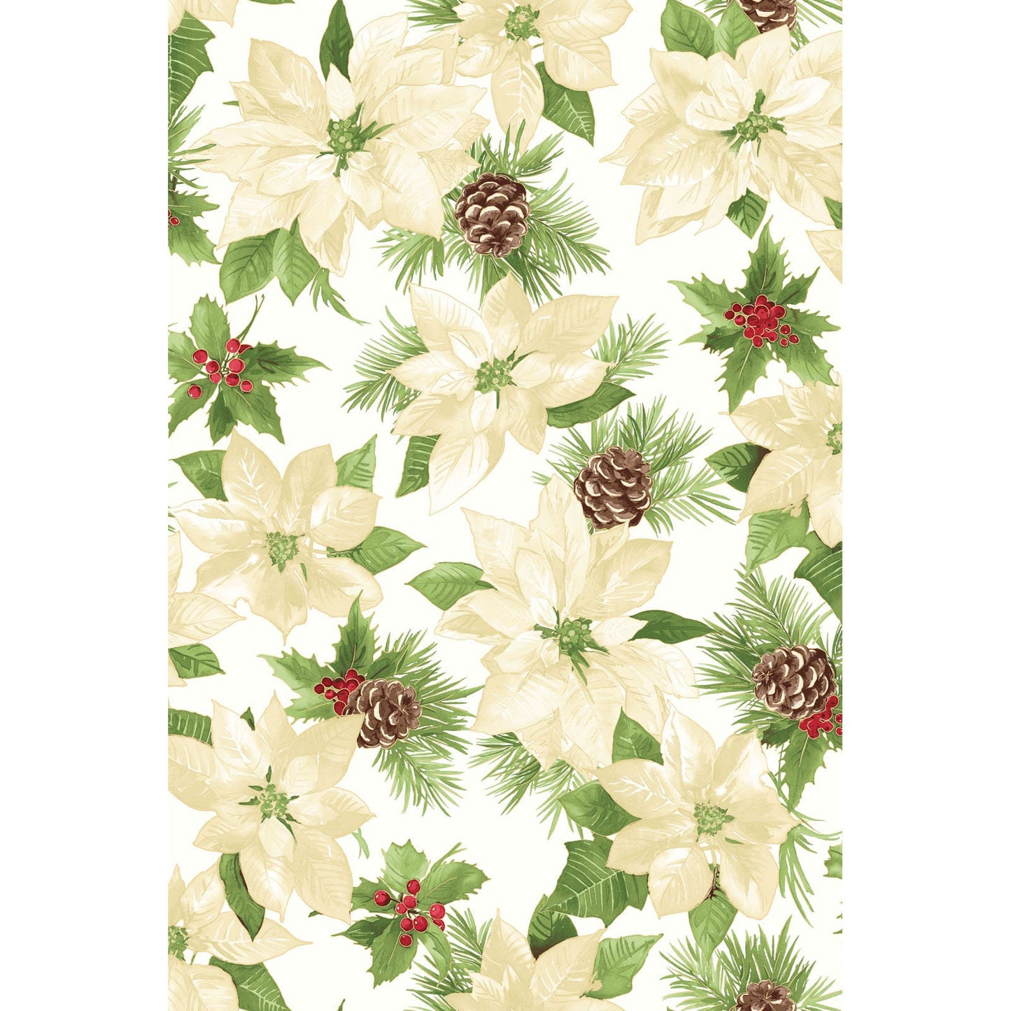 Glad Tidings by Maywood Studio - Poinsettia - White