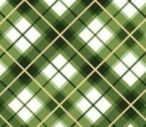 EOB - Glad Tidings by Maywood Studio - Metallic Diagonal Green Plaid Fabric