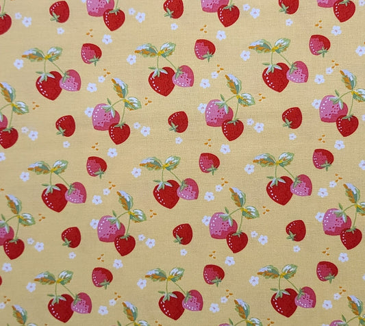 Riley Blake Designs Pattern C14612 Picnic Florals by My Mind's Eye Paper Group 2024 - Strawberries Yellow