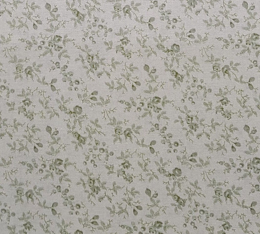 Sweet Bed of Roses #2950 by Ro Gregg for Northcott Quest for a Cure - Pale Green Fabric / Tonal Tiny Rose Print