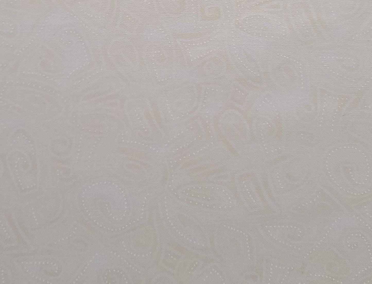 Timeless Treasures Fabrics Patt#WEST-C9050 - Pale Yellow Fabric / Tone-on-Tone Abstract Flower and Pin Dot Print