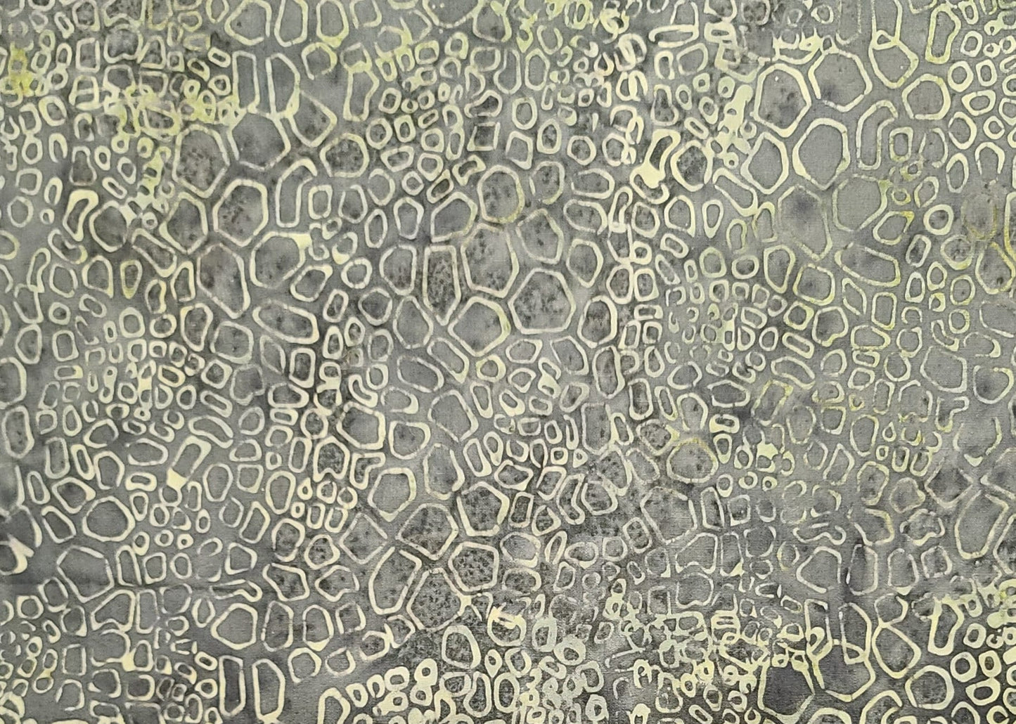 BATIK - Gray and Pale Green Tonal Fabric / Pale Green "Cobblestone" Pattern