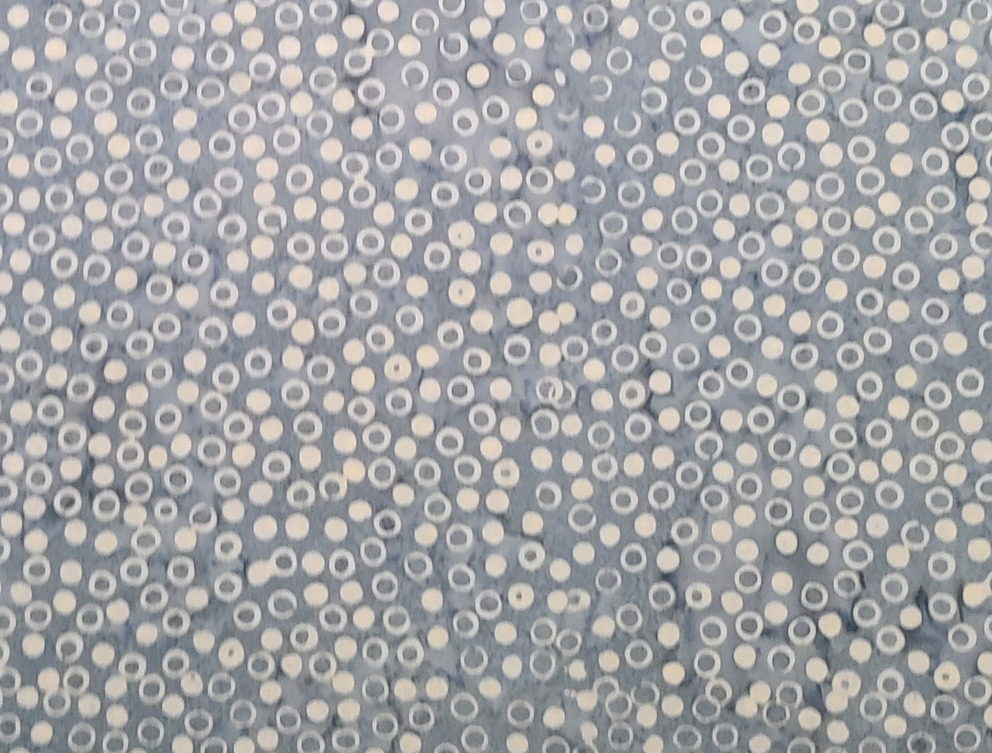 BATIK - Blue/Gray Tonal Patterned Fabric / White Circle and Dot Tjap