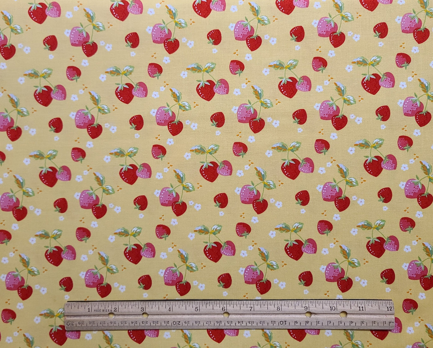 Riley Blake Designs Pattern C14612 Picnic Florals by My Mind's Eye Paper Group 2024 - Strawberries Yellow