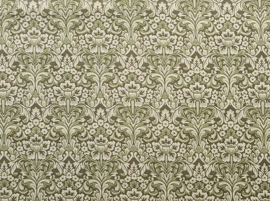 Sweet Bed of Roses #2948 by Ro Gregg for Northcott Quest for a Cure-Olive Green Fabric / Reproduction Style Olive Tonal Flower Outline Print