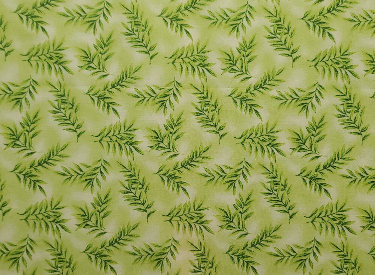 TK68-30-168 Galaxy Collection EE Schenck Co - Bright Green Tonal Fabric / Scattered Leaf Print