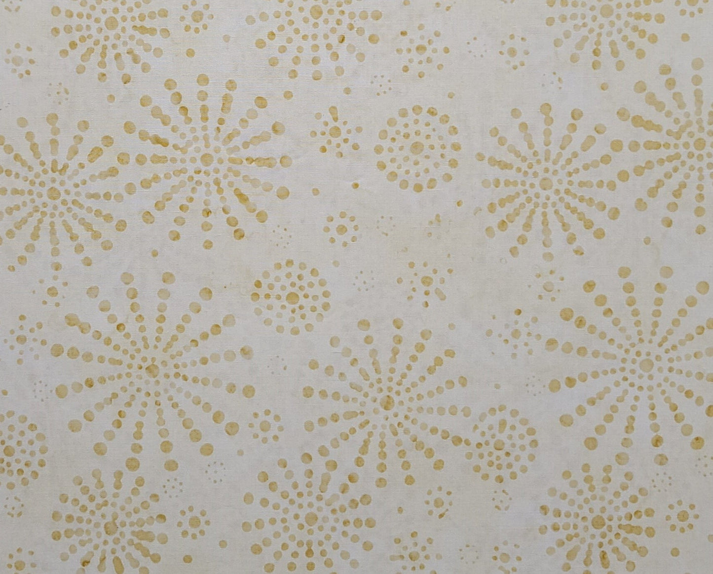 BATIK - Cream Fabric / Gold Flower Tjap