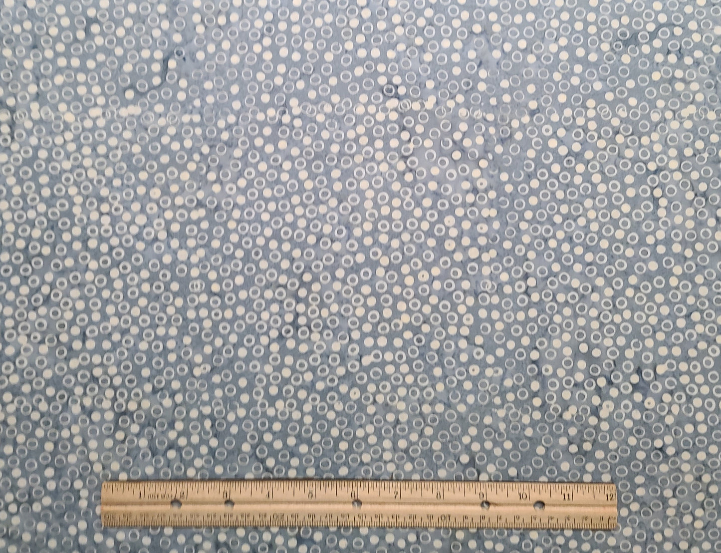 BATIK - Blue/Gray Tonal Patterned Fabric / White Circle and Dot Tjap