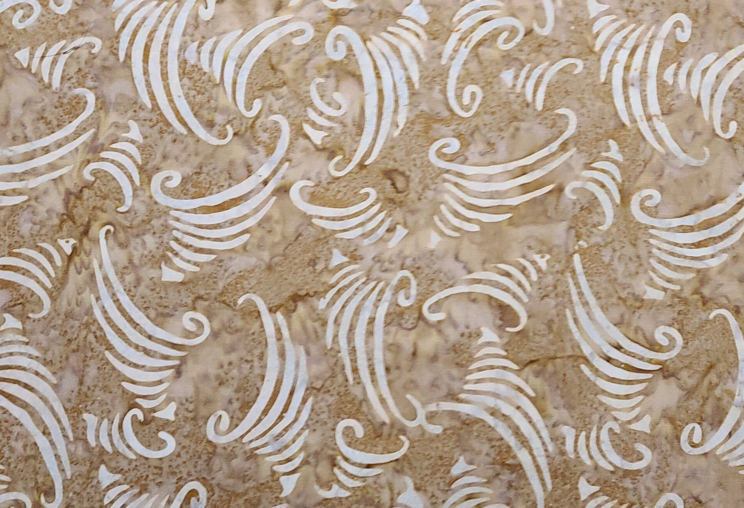 BATIK - Light Brown Tonal Fabric / White and Gray Tonal Tjap