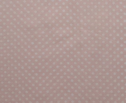 JoAnn Fabrics - Pale Pink Fabric / White Polka Dot Print