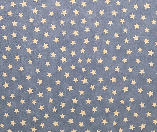 Bannock & Patek for Moda - Country Blue Tonal Fabric / Tan Star Print