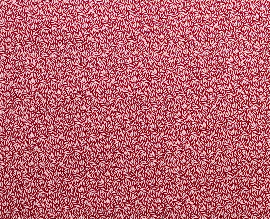 1989 NTT Inc - Red and White Print Fabric