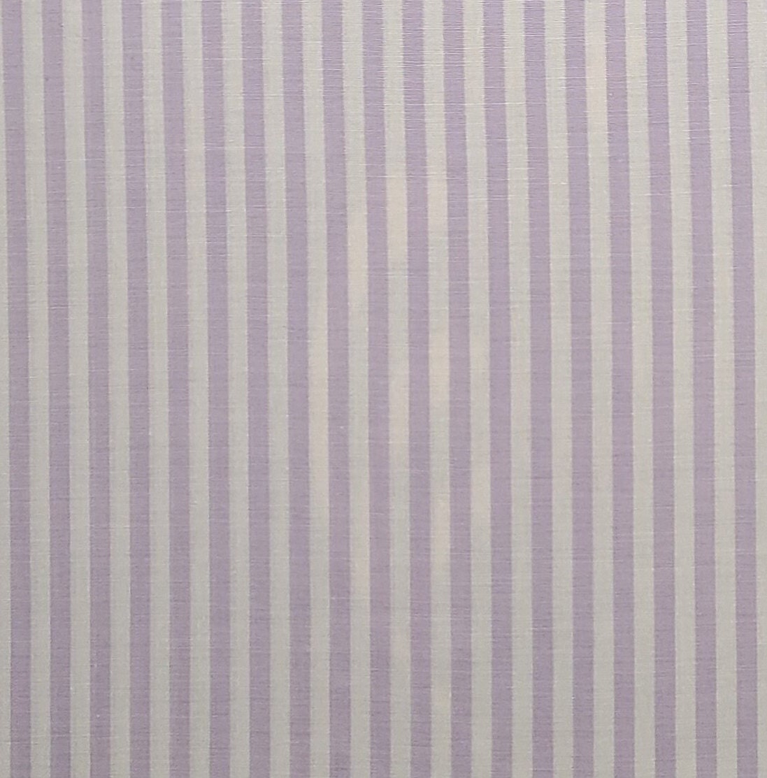 Vintage 36" WIDE Lavender and White Vertical Stripe (Parallel to Selvage) Fabric - Stripes are Appr 1/4" wide - Selvage to Selvage Print