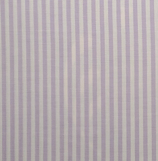 Vintage 36" WIDE Lavender and White Vertical Stripe (Parallel to Selvage) Fabric - Stripes are Appr 1/4" wide - Selvage to Selvage Print