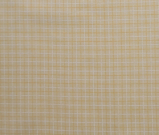 EOB - Shirtweight Pale Yellow Fabric / White and Goldenrod Plaid Fabric - Selvage to Selvage Print