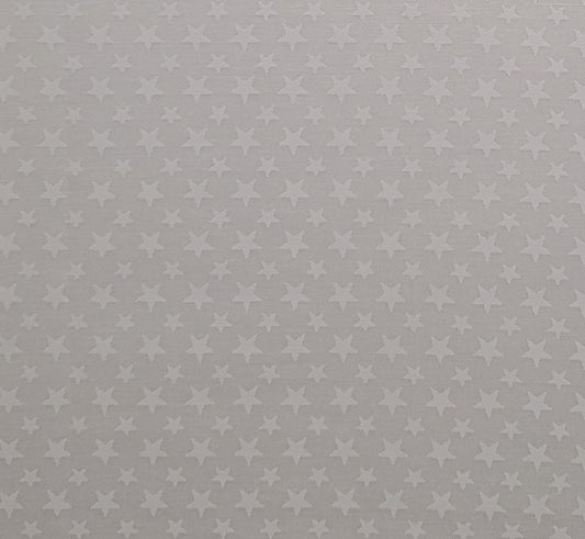 JoAnn Fabrics - White Fabric / White Tone-on-Tone Multi Size Star Print