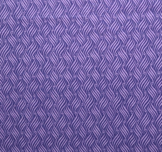 Wamsutta OTC - Purple and Light Purple "Ribbon Braid" and Flower Print Fabric