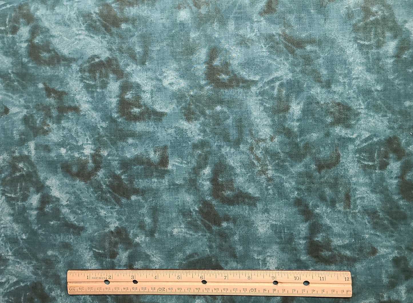 Hunter Green Batik-Style Tonal Fabric - Selvage to Selvage Print