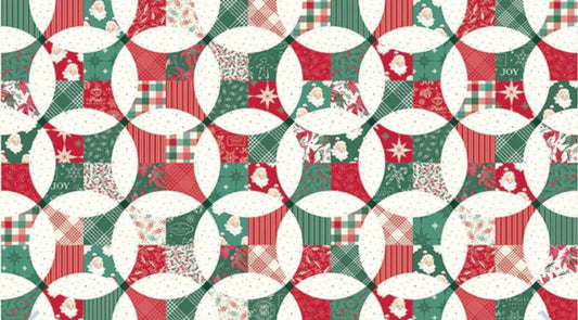 Riley Blake Designs Pattern C14849-MULTI Merry Little Christmas by My Mind's Eye 2024 Christmas Petals Cheater Print Fabric