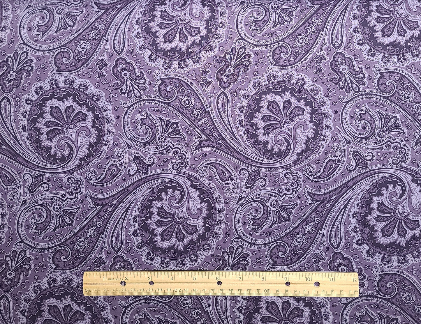 Jinny Beyer for RJR Fashion Fabric - Purple Tonal Paisley Print Fabric