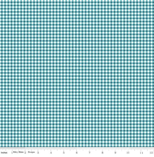 Riley Blake Designs Pattern C14795-BLUE Gone Glamping by Lori Whitlock 2024 - Gingham Blue - Blue and White Gingham Print Fabric