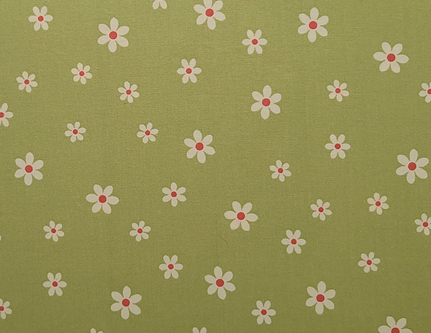 Sanibel by Heather Mulder Peterson Deb Mulder for Henry Glass & Co - Lime Green Fabric / White and Dark Pink Flower Print