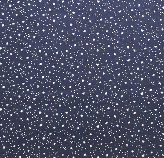 EOB - Midnight Blue Fabric / White Star and Dot Print