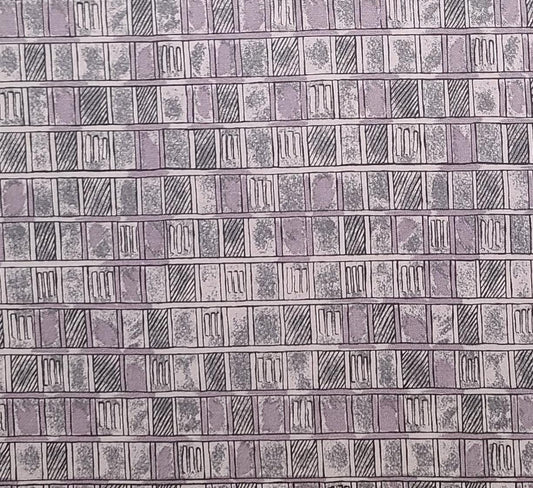 This and That by Quilters Only for Springs Industries Inc - Light Purple Fabric / Black Print