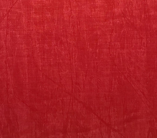 Red Crinkle Print Fabric - Selvage to Selvage Print