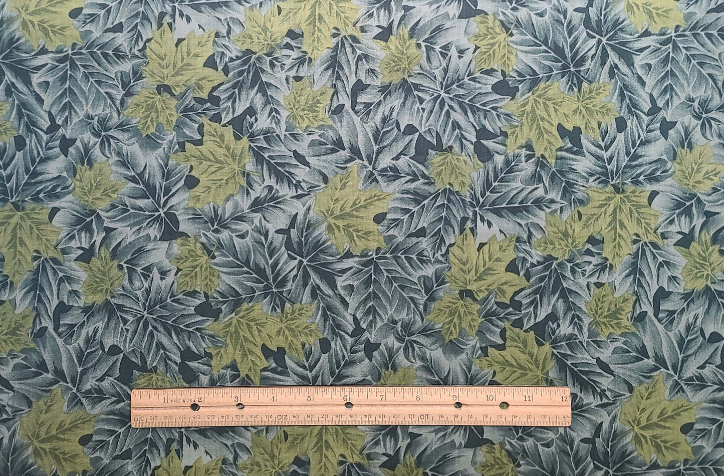 Northcott Silk Inc - Green Tonal Leaf Print Fabric