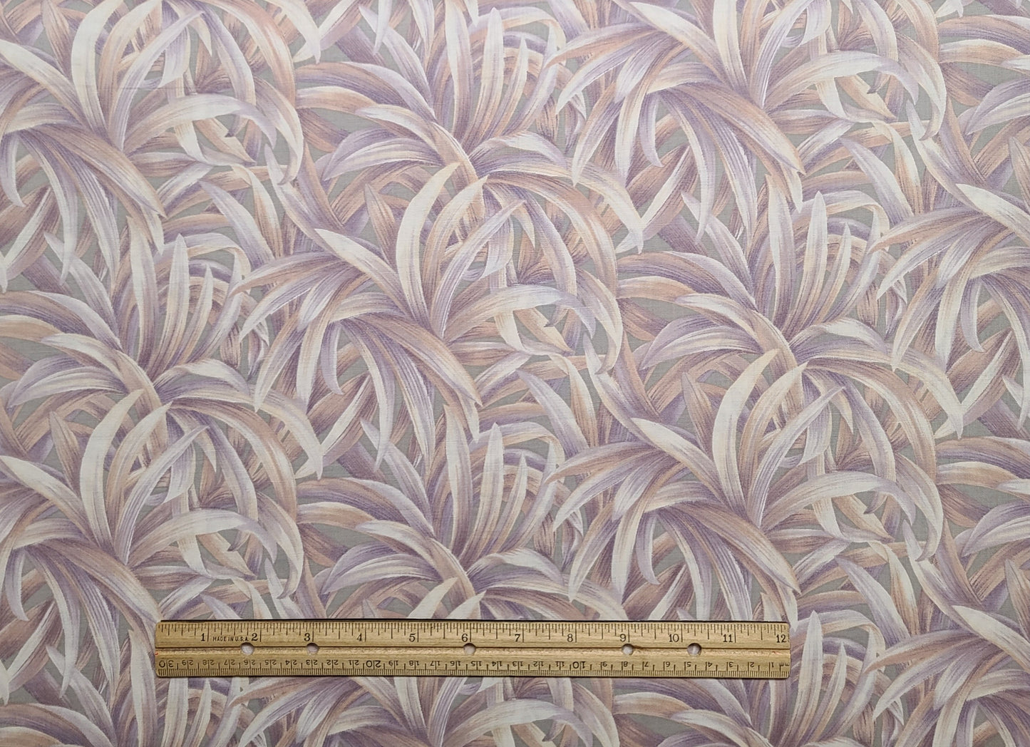 Simply Orchid by RJR Fashion Fabrics for the Quilters by the Quilters - Mauve, White, Gray Leaf Print Fabric