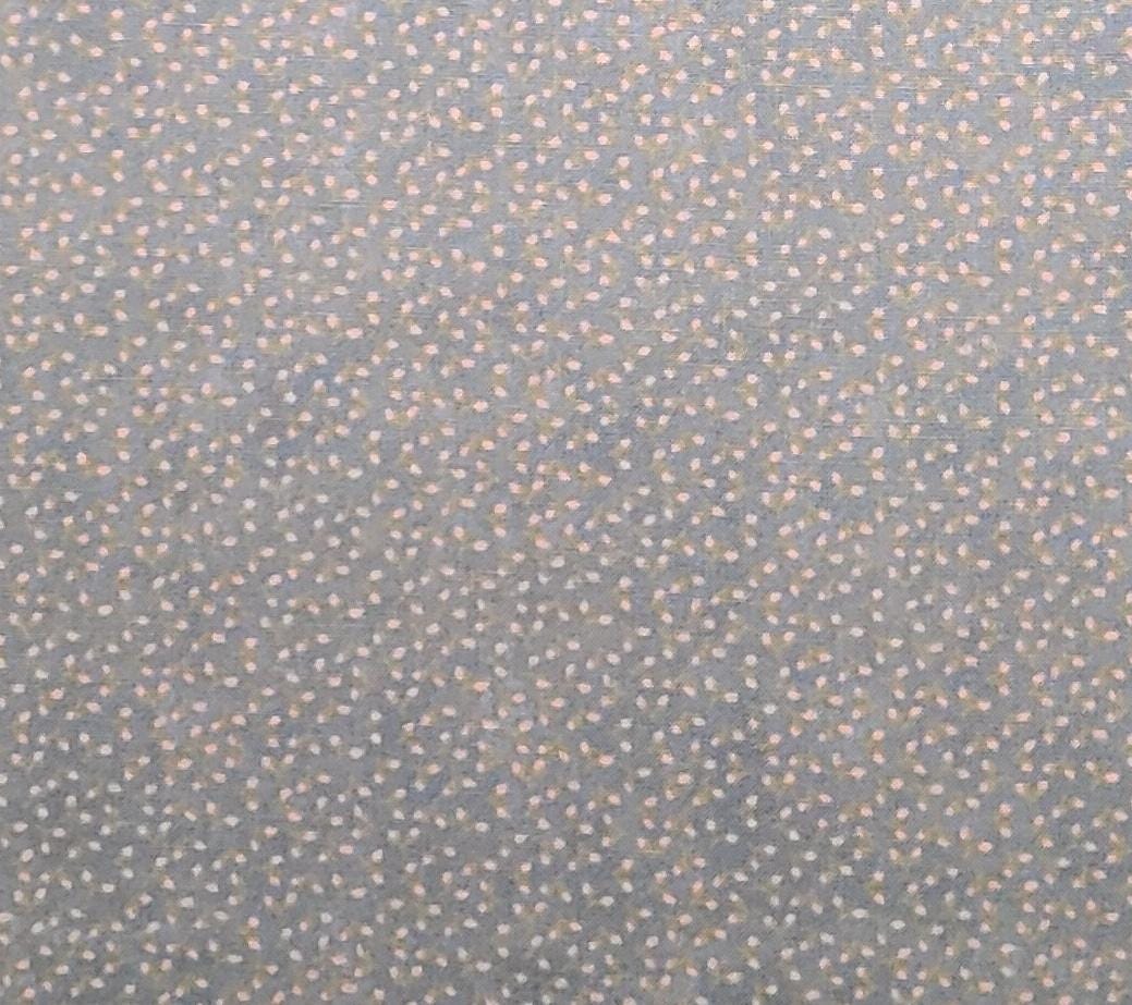 Moda by Robyn Pandolph - Soft Blue/Gray Fabric / Pink Muted Rosebud Print