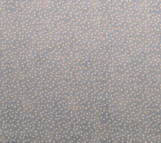 Moda by Robyn Pandolph - Soft Blue/Gray Fabric / Pink Muted Rosebud Print