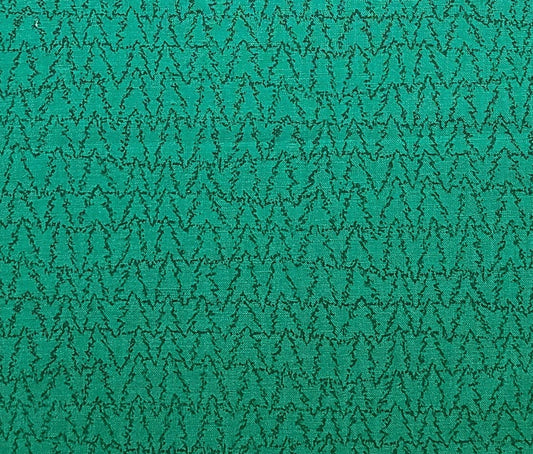 Yuletide by Jinny Beyer RJR Fashion Fabrics - Green Fabric / Black Evergreen Tree Print