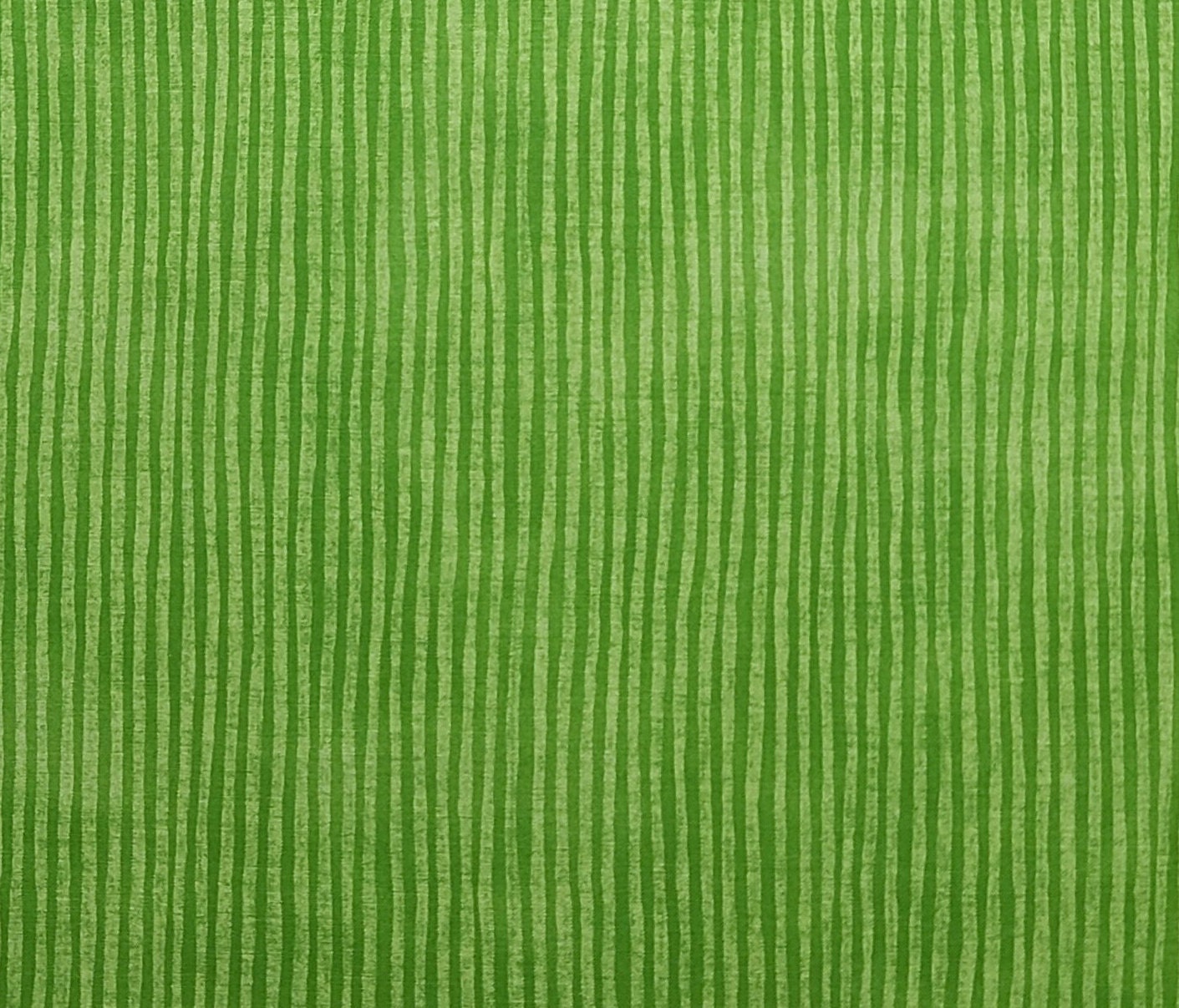 Bright Green Wavy Vertical Stripe (Parallel to Selvage) Fabric - Selvage to Selvage Print