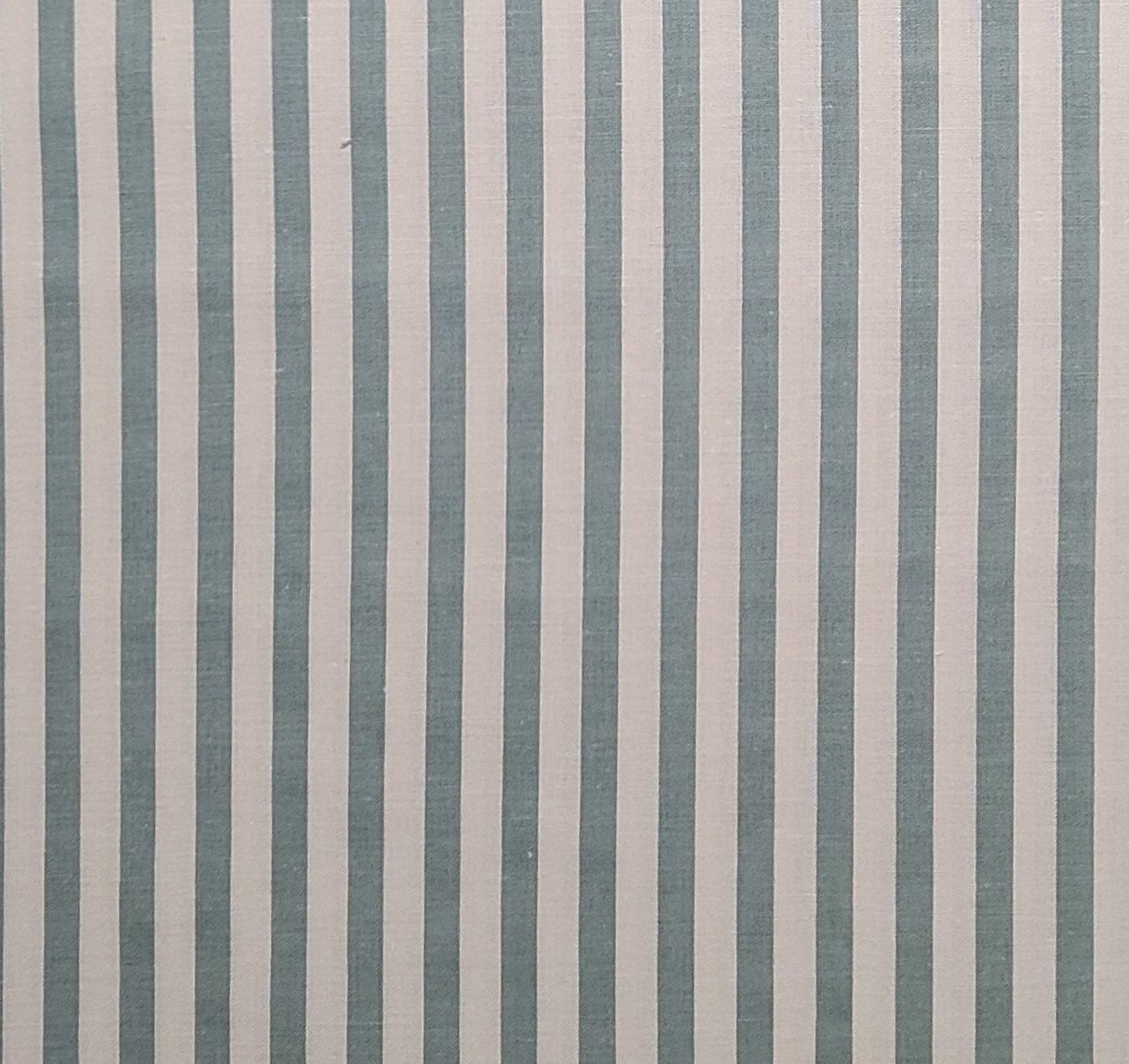 Sage Green and Ivory Border Stripe Print Fabric - Selvage to Selvage Print