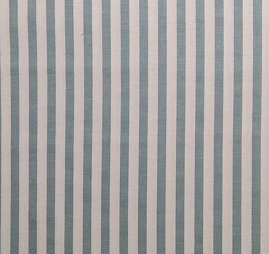 Sage Green and Ivory Border Stripe Print Fabric - Selvage to Selvage Print