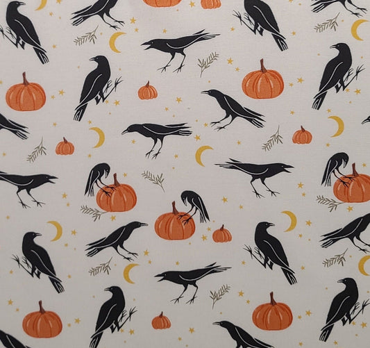 Riley Blake Designs Pattern C14621 Sophisticated Halloween by My Mind's Eye 2024 - Vintage Crows - Cream