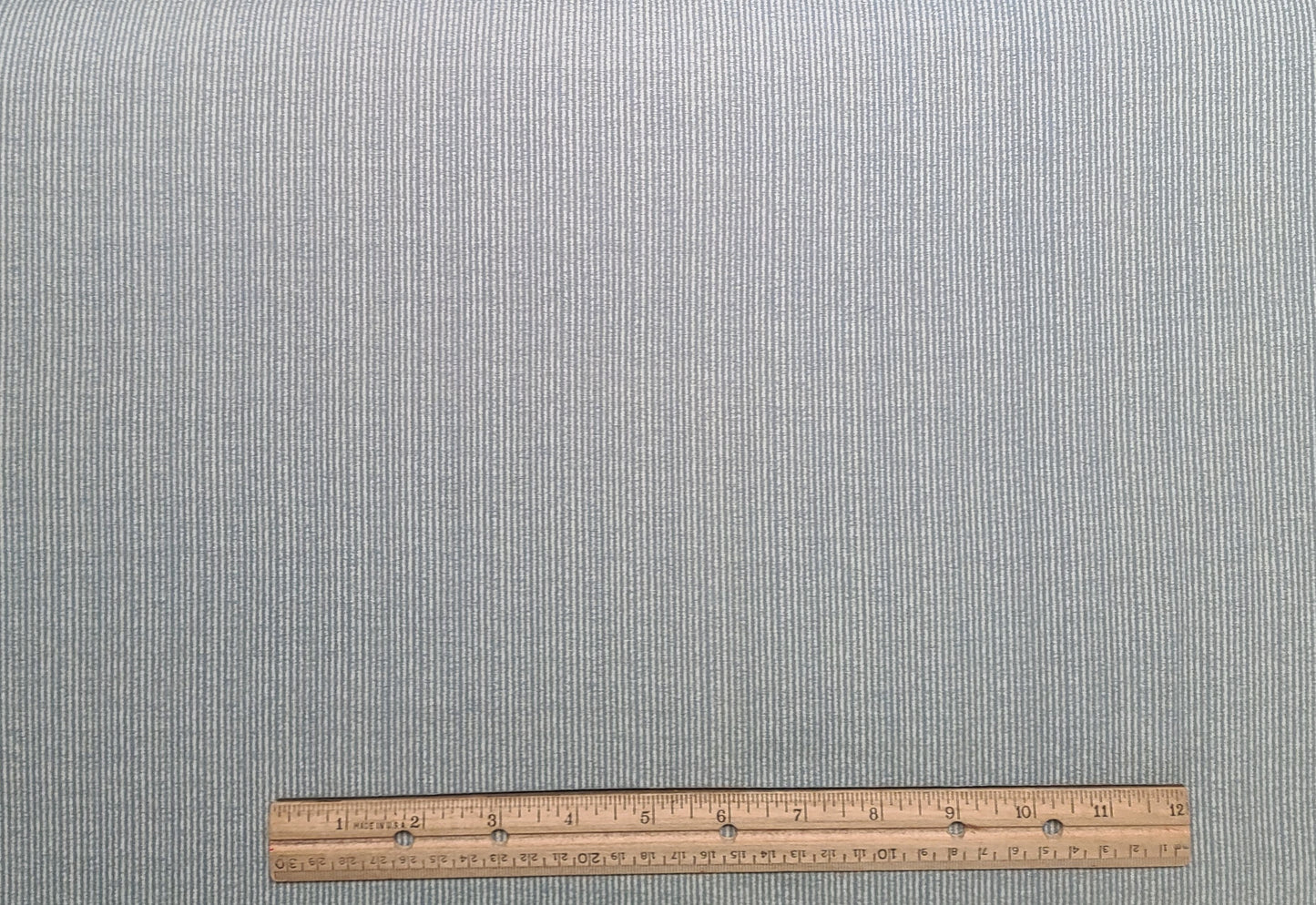 Mumms the Word by Debbie Mumm for SSI - Light Denim Blue and Cream Vertical Stripe (Parallel to Selvage) Fabric